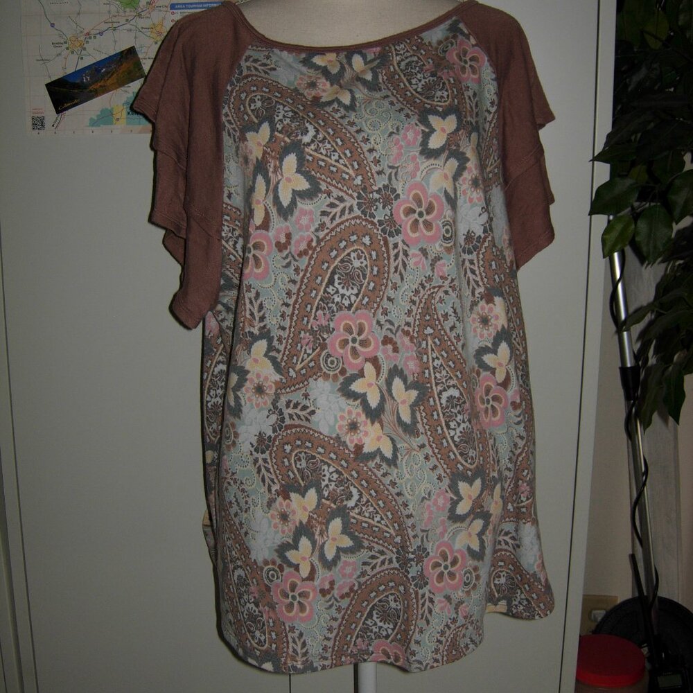 Emerald Top Flutter Sleeves 3X